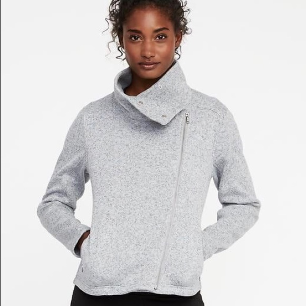 Go-Warm Sweater Knit Moto Jacket